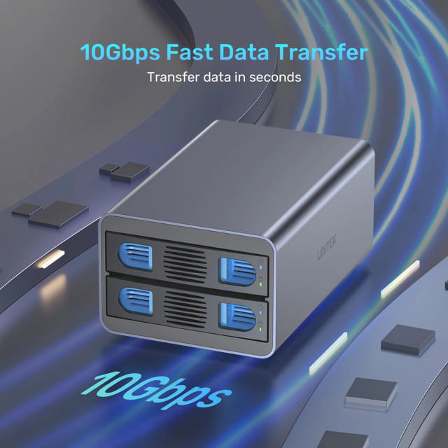 Unitek USB3.2 Type-C 10GB/SATA 2BAY SATA