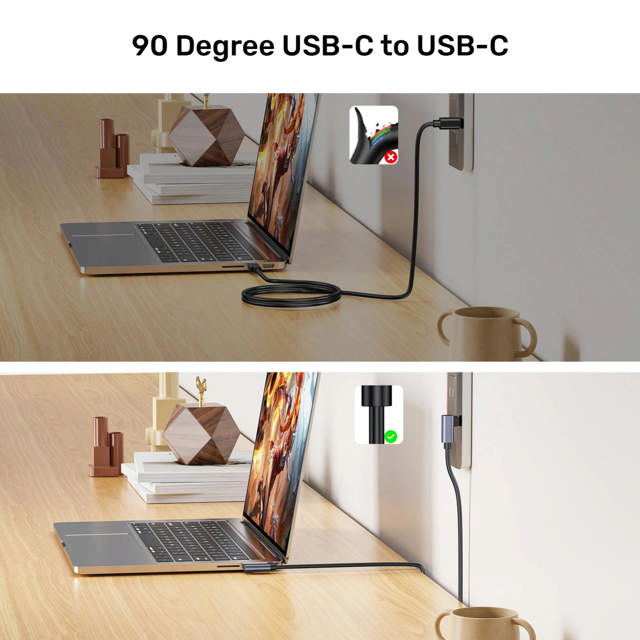 Unitek USB-C Dual 90-Degree Power Cable