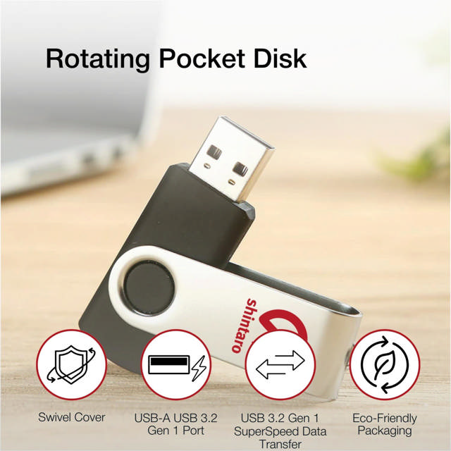 Shintaro 256GB USB 3.2 Rotating Pocket