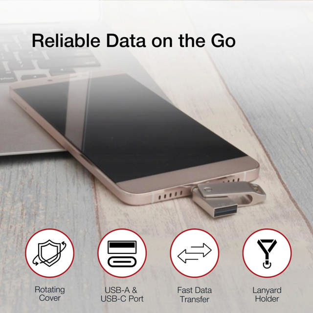 Shintaro 32GB USB-C & USB-A Pocket Disk