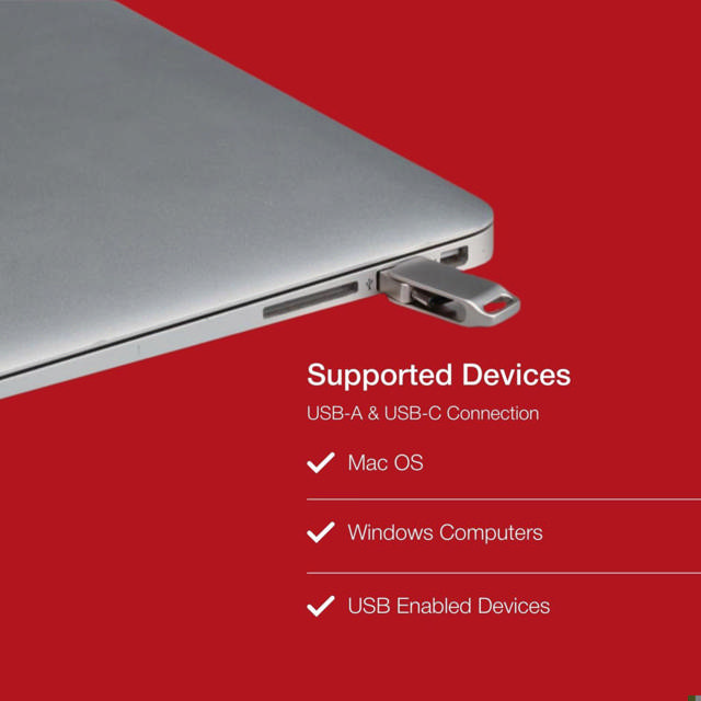 Shintaro 64GB USB-C & USB-A Pocket Disk