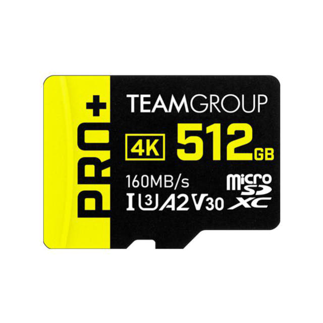 Team Micro SDXC PRO+ 512GB-XC (U3 V30 A2)