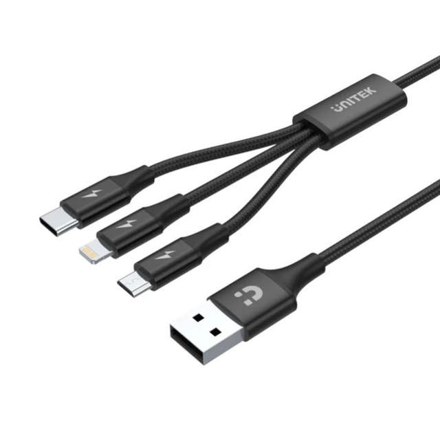 Unitek 1.2m 3-in-1 USB-A to USC-C & More