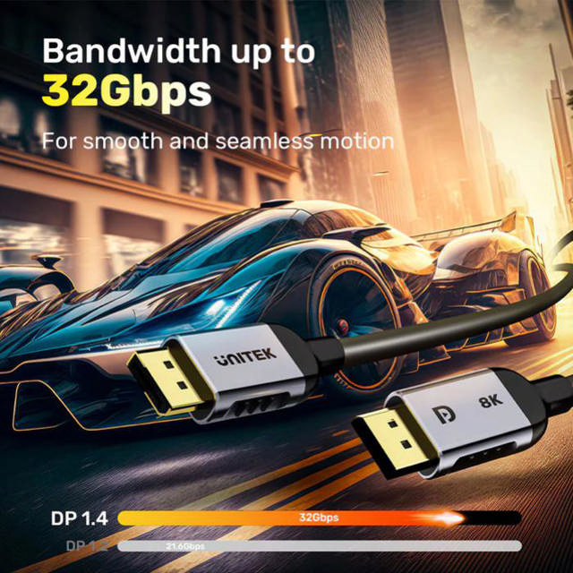 Unitek 3M DP1.4 Male To Male Cable