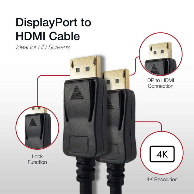 Shintaro DP to HDMI Male 2m Cable