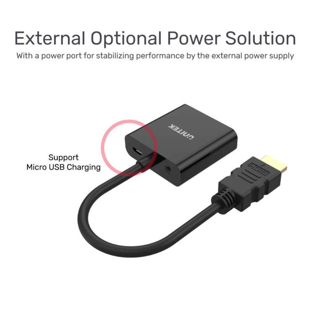 Unitek HDMI to VGA Converter with Audio