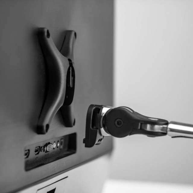 Atdec AF-AT-D-P Dual Swing Arms on Post Polished Silver