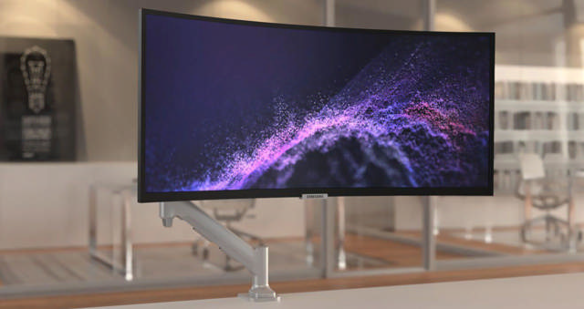 Atdec Fortis H/Duty Monitor Arm Silver