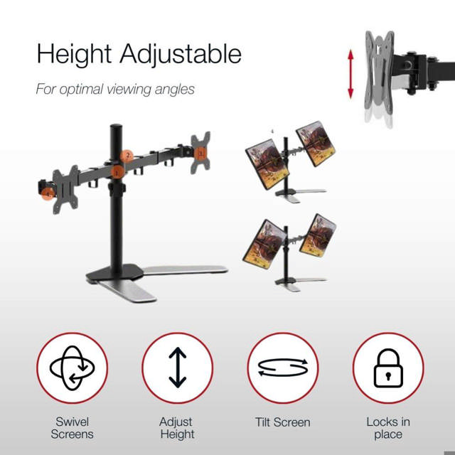 Shintaro Dual Monitor Adjustable Desk