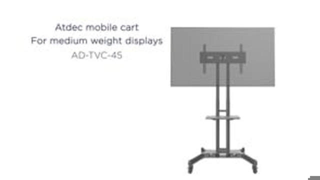 Atdec AD-TVC-45 Mobile TV Cart
