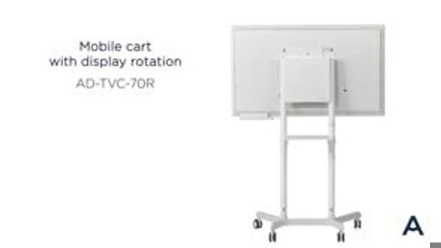 Atdec AD-TVC-70R-W TV Cart with Rotation