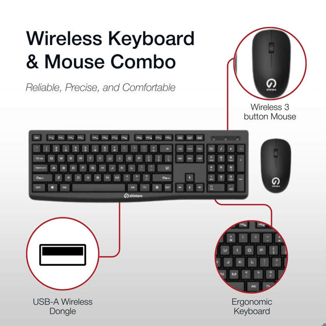 Shintaro Wireless Keyboard & Mouse Combo
