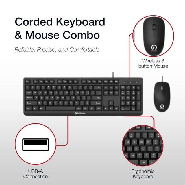 Shintaro Wired Keyboard & Mouse Combo