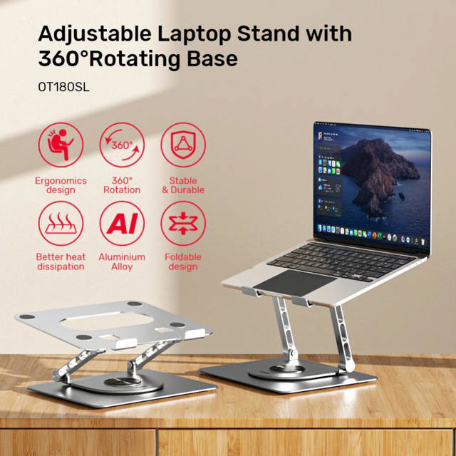 Unitek Adjustable Laptop Stand Silver