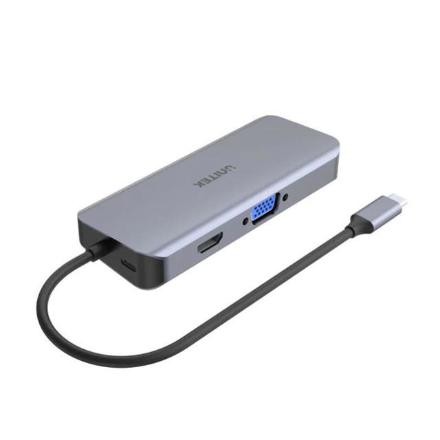 Unitek 9-in-1 USB-C 4K Hub Grey