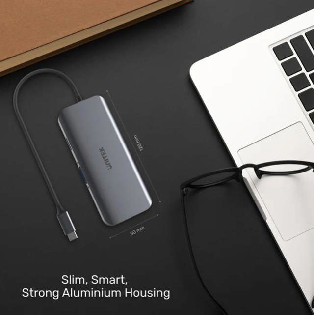Unitek 9-in-1 USB-C 4K Hub Grey