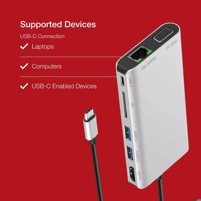 Shintaro 8-Port USB-C Travel Dock