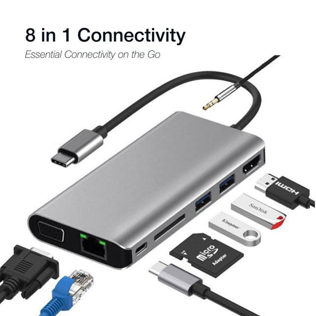 Shintaro 8-Port USB-C Travel Dock