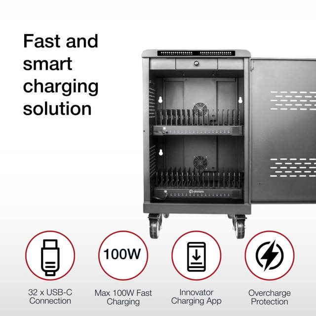 Shintaro 32-Port USB-C 2000W Trolley