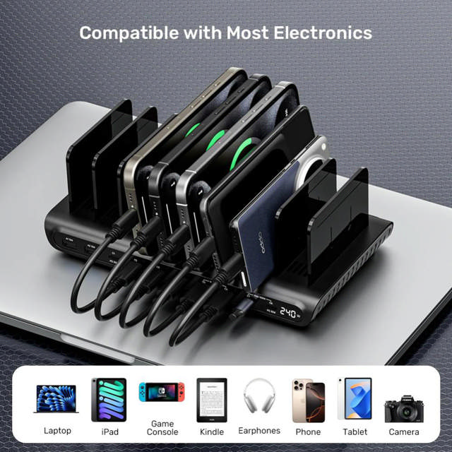 Unitek 240W 10-Port USB Smart Charging