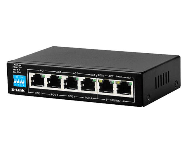 D-Link 6-Port Unmanaged PoE Switch