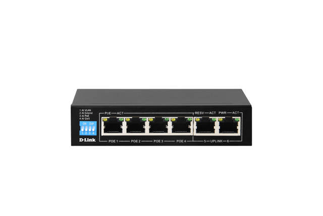 D-Link 6-Port Unmanaged PoE Switch