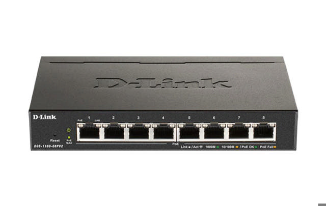 D-Link 8-Port Smart Managed PoE Switch