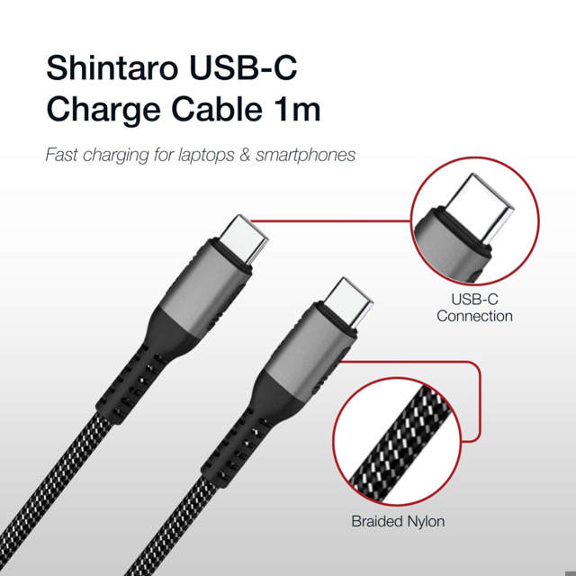 Shintaro USB-C Charge Cable 1m