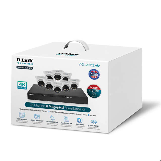 D-Link DCS-F4808E Vigilance 8 x 8MP Kit