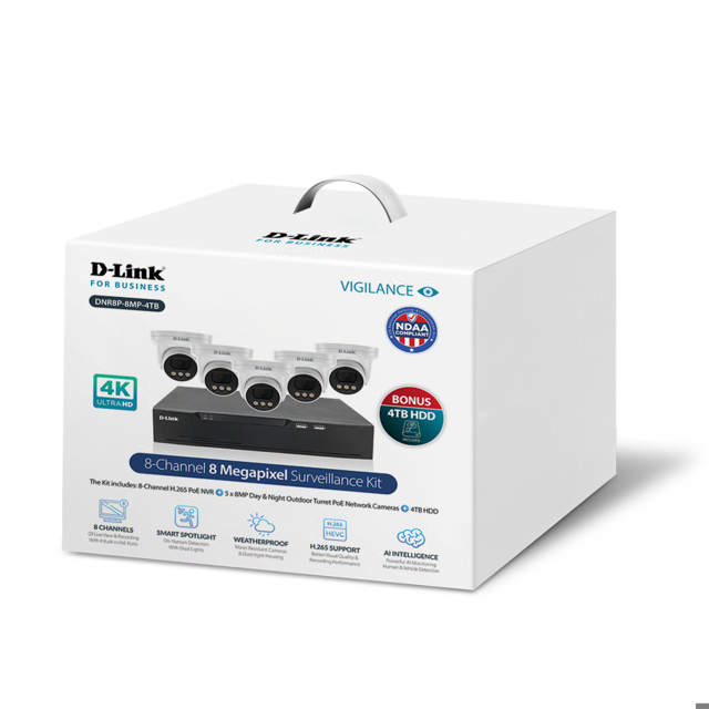 D-Link DCS-F4808E Vigilance 5 x 8MP Kit