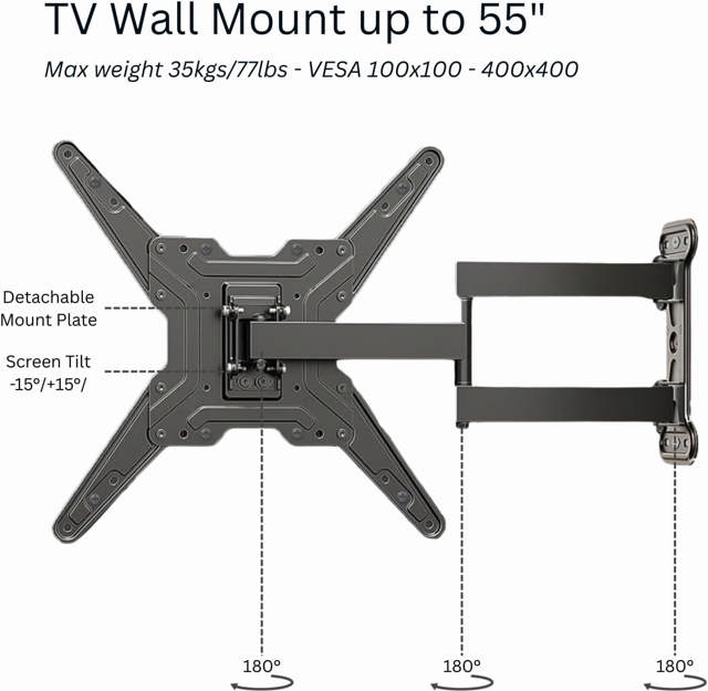 Shintaro Full Motion TV Wall Mount