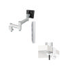Atdec AWMS-2-4640 Dual Monitor Swing Arms on 400mm Post. F-Clamp. White.