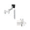 Atdec AWMS-2-4640 Dual Monitor Swing Arms on 400mm Post. F-Clamp. White.