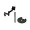 Atdec AWMS-2-46H75 Dual HD Swing Arms on Tall Post Grommet Clamp Black