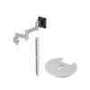 Atdec AWMS-2-46H75 Dual HD Swing Arms on Tall Post Grommet Clamp Silver