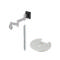 Atdec AWMS-2-46H75 Dual HD Swing Arms on Tall Post Grommet Clamp Silver