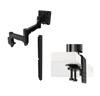 Atdec AWMS-2-46H75 Dual HD Swing Arms on Tall Post HD F-Clamp Black