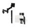 Atdec AWMS-2-46H75 Dual HD Swing Arms on Tall Post HD F-Clamp Black