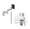 Atdec AWMS-2-46H75 Dual HD Swing Arms on Tall Post HD F-Clamp Silver