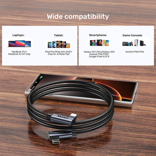 Unitek USB-C Dual 90-Degree Power Cable