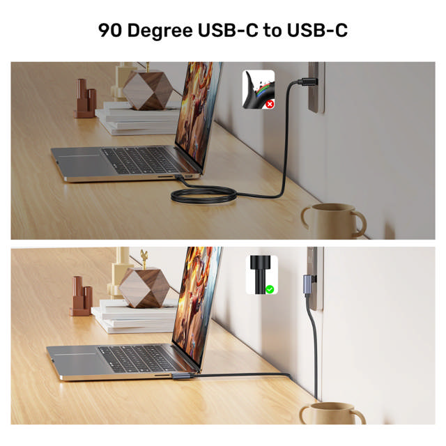 Unitek USB-C Dual 90-Degree Power Cable