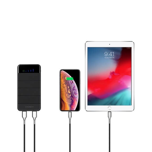 Cygnett ChargeUp Explorer 8000mAh (8K) Power Bank w/Detachable Solar Panels  & LED Torch - Black