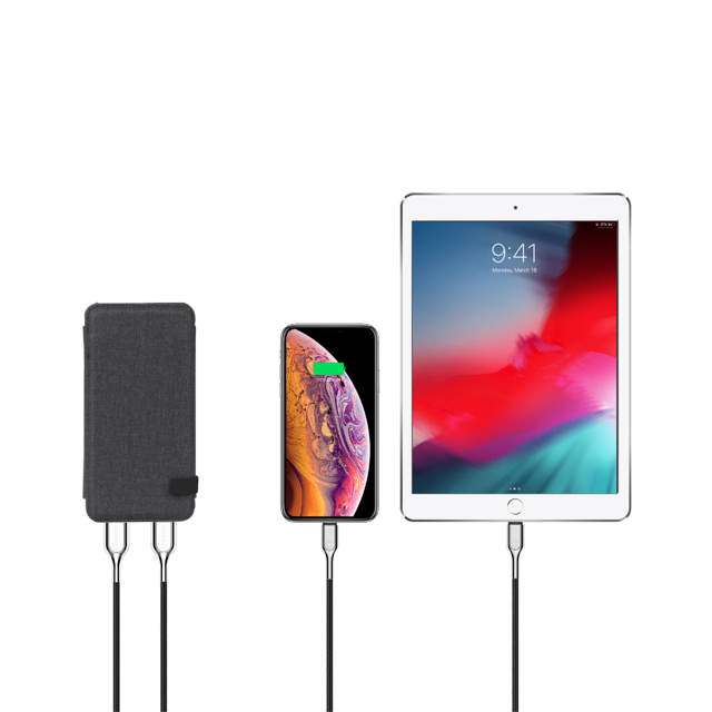 Cygnett ChargeUp Explorer 8000mAh (8K) Power Bank w/Detachable Solar Panels  & LED Torch - Black