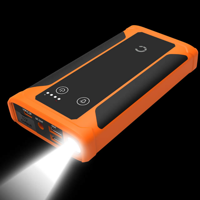 Cygnett ChargeUp Auto 10000mAh (10K) Power Bank & 12V Jump Starter - Black/Orange Trim