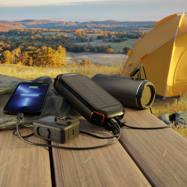 Cygnett ChargeUp Outback Gen 2 20000mAh (20K) Outdoor Solar Power Bank w/3-Mode Camping Light & Emer