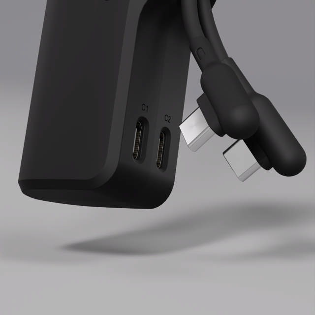 Cygnett ThumBoost 5000mAh (5K) Power Bank with Semi-Integrated USB-C Cable – Onyx Black