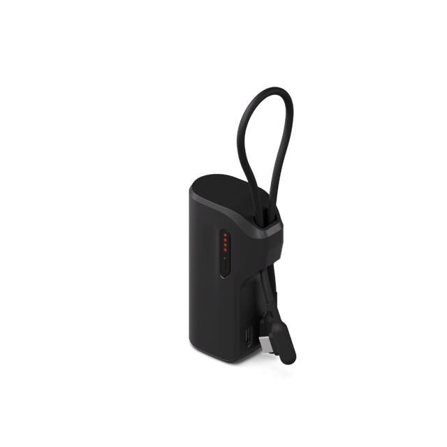 Cygnett ThumBoost 5000mAh (5K) Power Bank with Semi-Integrated USB-C Cable – Onyx Black