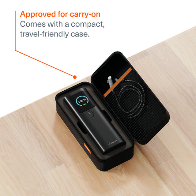 Cygnett Voyager HighPWR PD 3.1 148W 27000 (27K) Laptop Power Bank with Case - Black