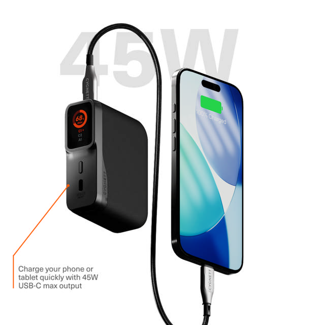 Cygnett Encore PD 3.0 45W 10000mAh (10K) Power Bank - Graphite