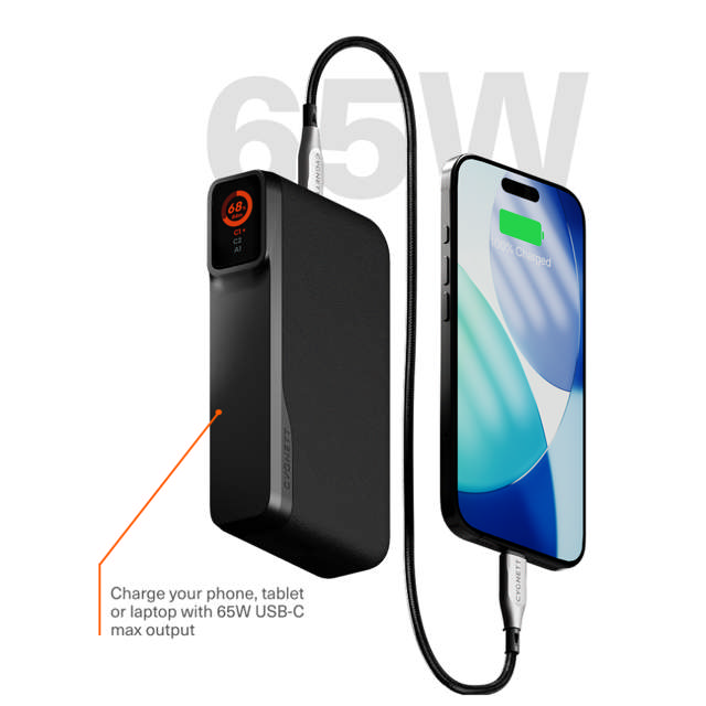 Cygnett Encore PD 3.0 65W 20000mAh (20K) Power Bank - Graphite